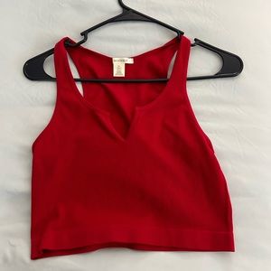 Red crop top